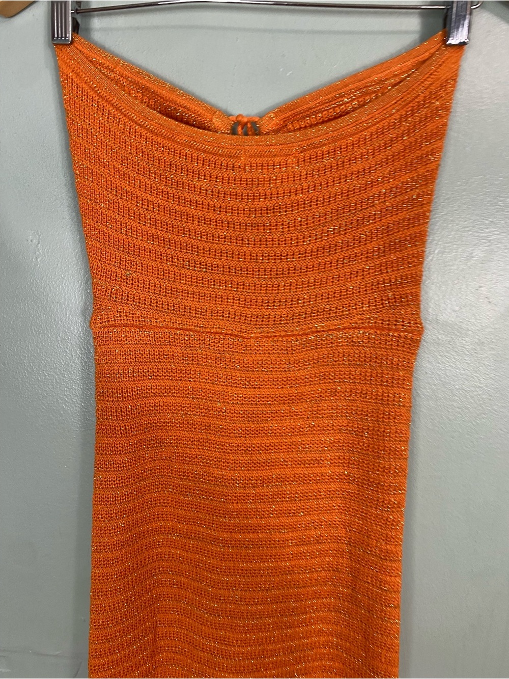 Anthropologie Capittana Pippa Cut Out Halter Maxi Dress XS Small Orange Floral - Picture 6 of 6